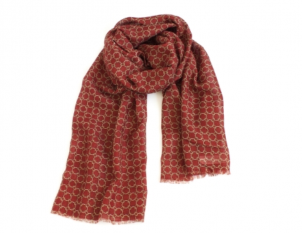 Палантин в оттенках бордо Fattorseta 60 см х 180 см